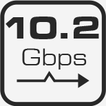 bande passante 10.2Gbps
