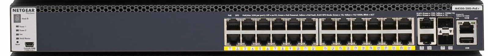 NET.GSM4328PA Netgear GSM4328PA-100NES   -   M4300-28G-PoE+ face avant