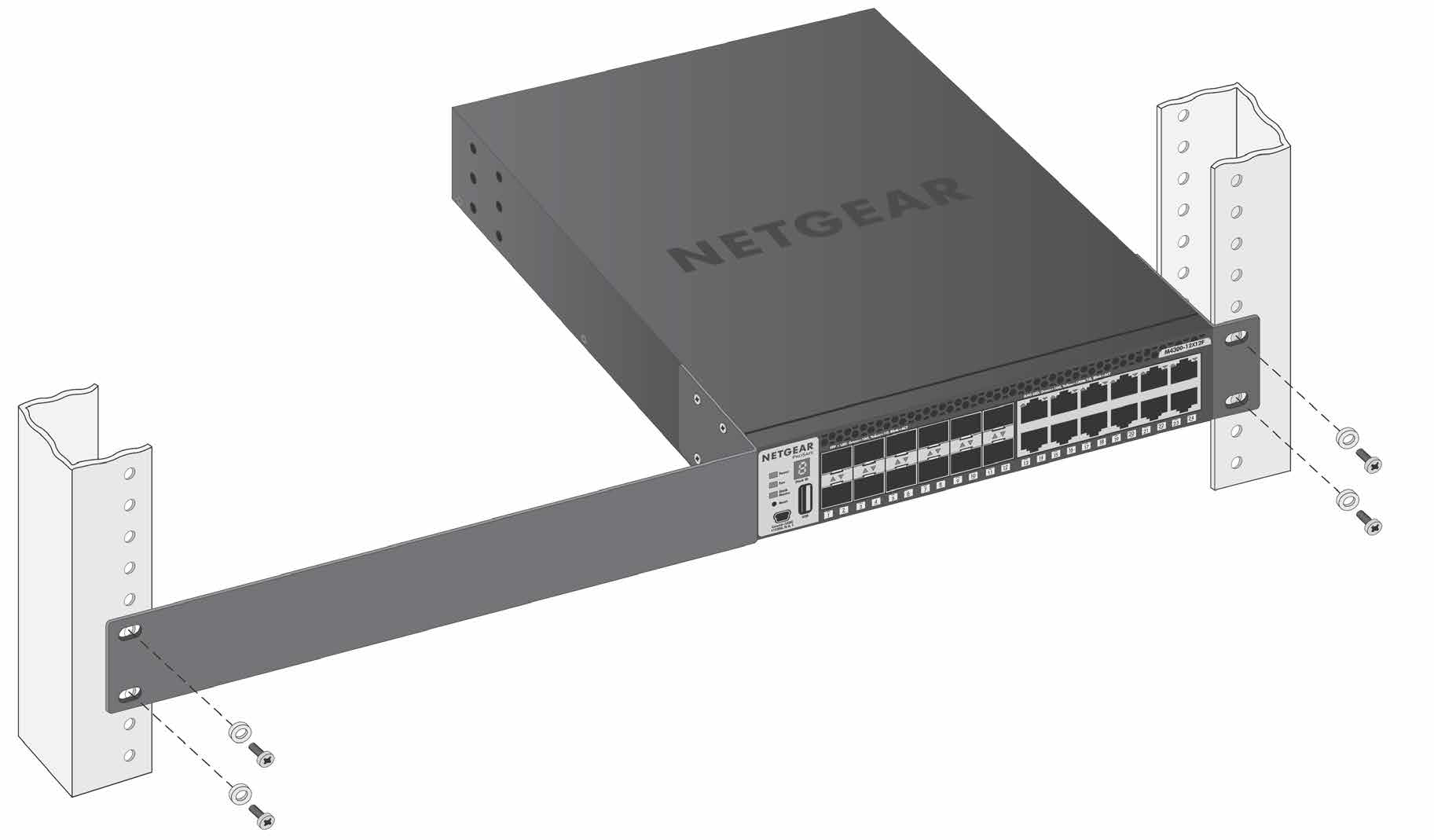 NET.XMS4316S  Switch Netgear M4300-8X8F RACK